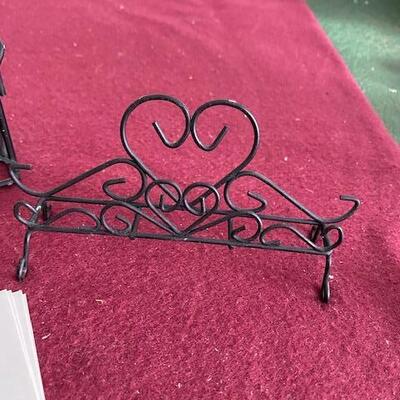 Lot 760 - wire basket and card holder