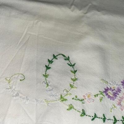 Lot 777- Vintage Embroidered  Pillowcases