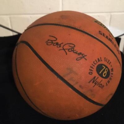 Bob Cousey Signed Basketball 