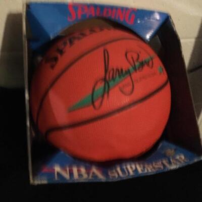 Larry Bird Autographed Basketball MIB. LOT 42