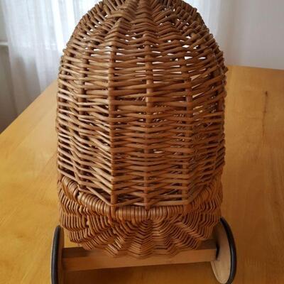 Baby Doll Carriage  Wicker 