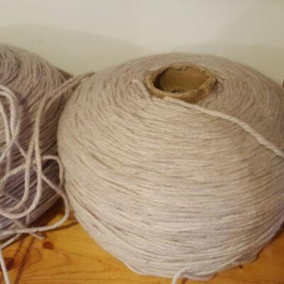 3 Giant Dyers Wool Yarn Spools 