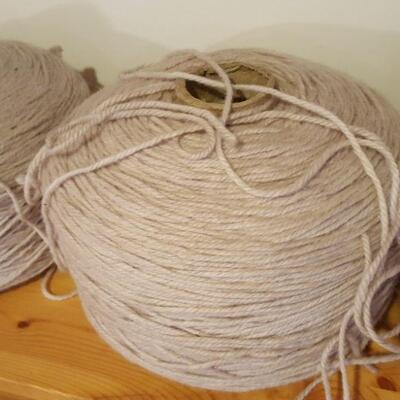 3 Giant Dyers Wool Yarn Spools 
