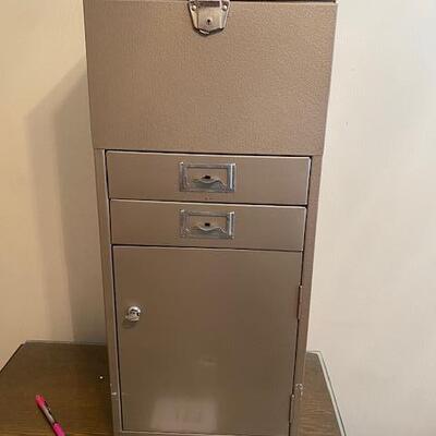Lot 789 - Vintage Office Cabinet