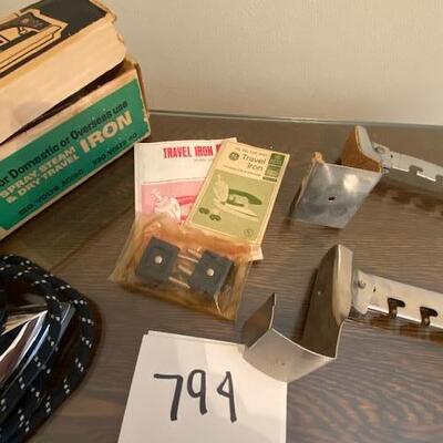 Lot 794 - Vintage Iron and Over the door hangers
