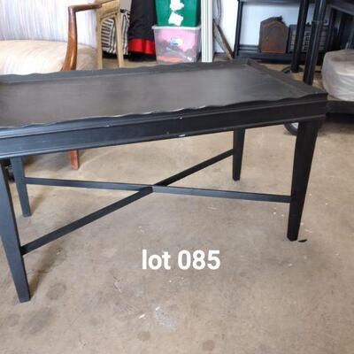 Lot 085   Black Painted Coffee Table