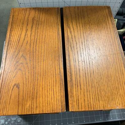 2 matching wooden boxes w/drawers
