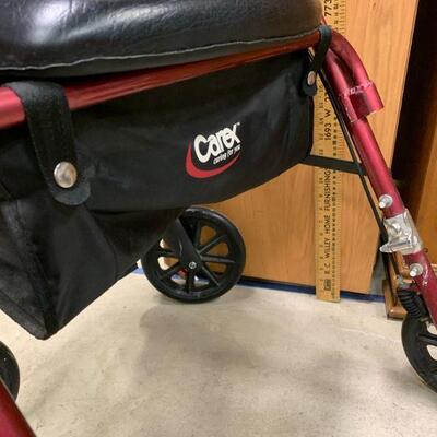 Carex Mobility Walker with breaks, seat, & storage