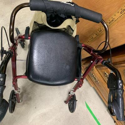 Carex Mobility Walker with breaks, seat, & storage