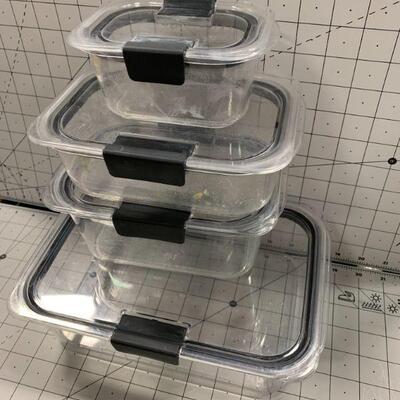 Plastic Sealing Containers x5
