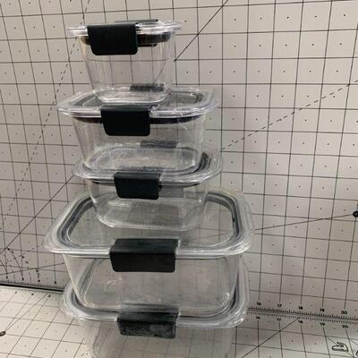 Plastic Sealing Containers x5