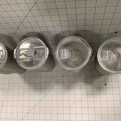 4 stainless steel cups