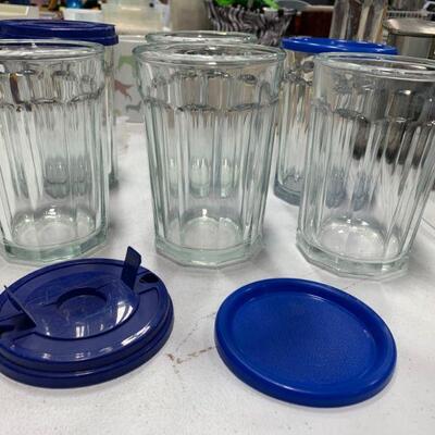 Large Glasses with 4 lids