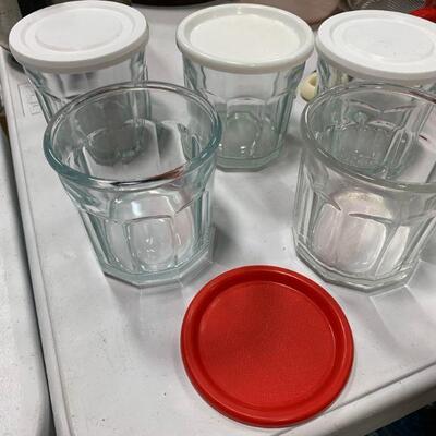 Small Glasses with 4 lids