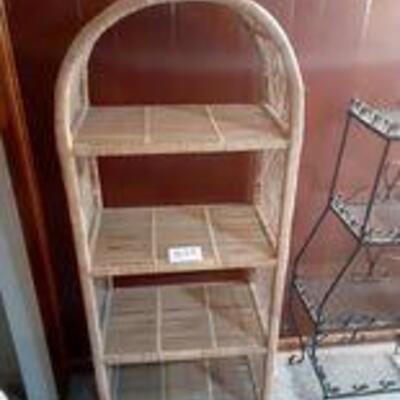 Lot 837 - Arched Wicker Shelf