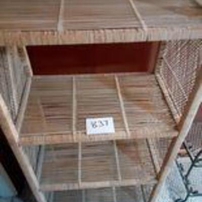 Lot 837 - Arched Wicker Shelf