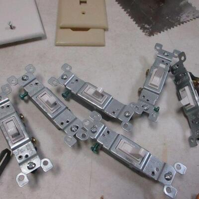 Lot 7 - Light Switches - Mini Temp Electrical Drywall Items