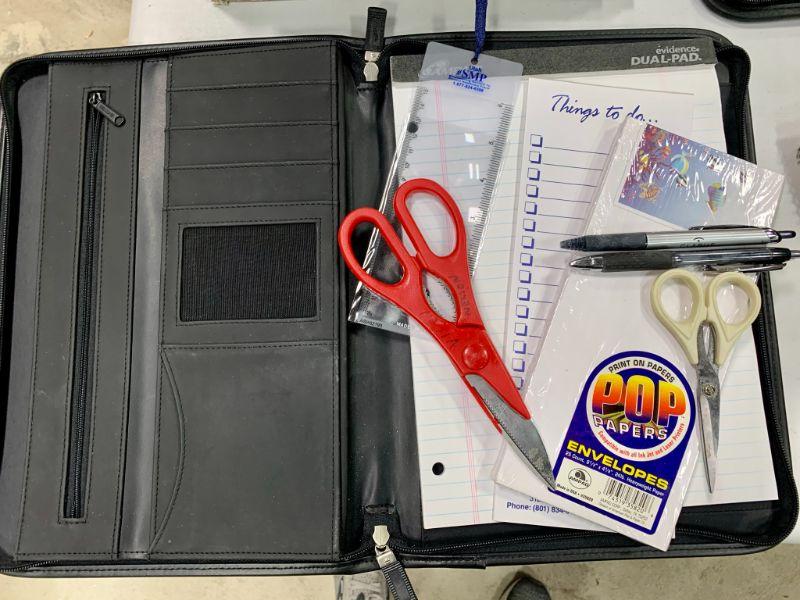 Misc. Office Supply Bundle and zipping binder pouch + binder