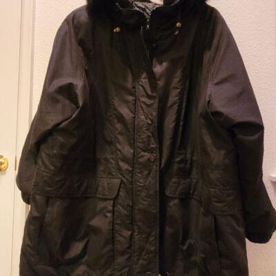 Lot 90: Fox Fur Lined Hood Prestwick & Moore Coat 