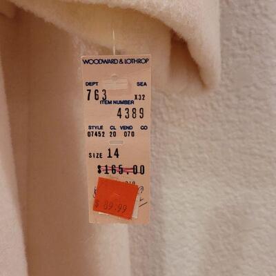 Lot 91: New Old Stock Woodward & Lathrop Wool Coat Size 14