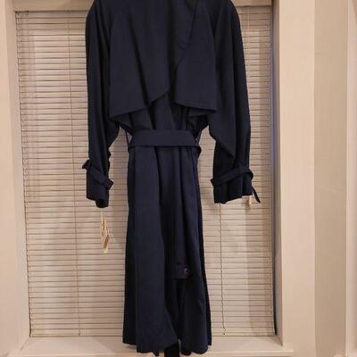 Lot 95: New Old Stock London Size 22 Trench (Navy Blue)