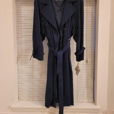 Lot 95: New Old Stock London Size 22 Trench (Navy Blue)