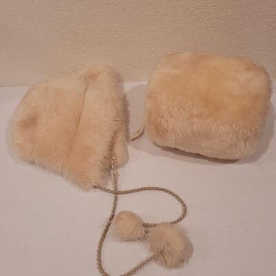 Lot 101: Vintage Childs Fur Muff and Hat