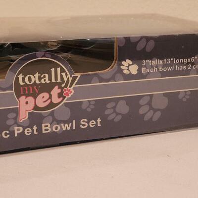 Lot 103: (2) New Sets of Pet Bowls with Stands