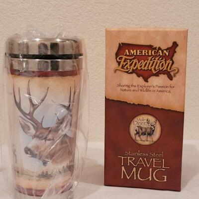 Lot 110: New Moose Deco and Wildlife Travel Mug