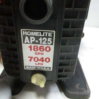 Lot 16 - Homelite Water Pump AP-125 