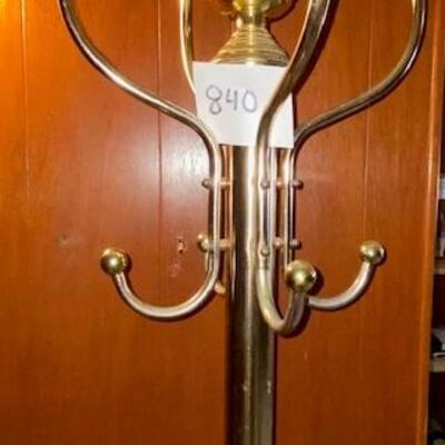 Lot 840 - Brass Coat Rack