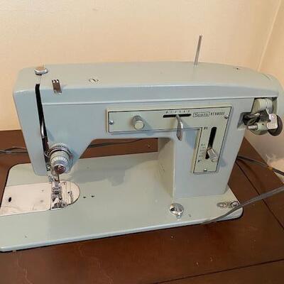 Lot 842 - Vintage Sears  Kenmore Sewing Machine in cabinet