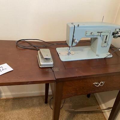 Lot 842 - Vintage Sears  Kenmore Sewing Machine in cabinet