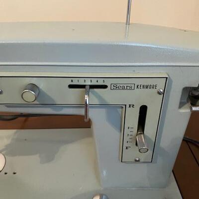 Lot 842 - Vintage Sears  Kenmore Sewing Machine in cabinet