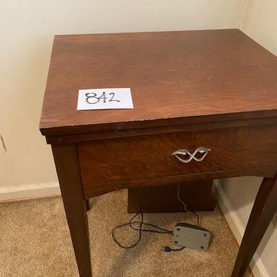 Lot 842 - Vintage Sears  Kenmore Sewing Machine in cabinet