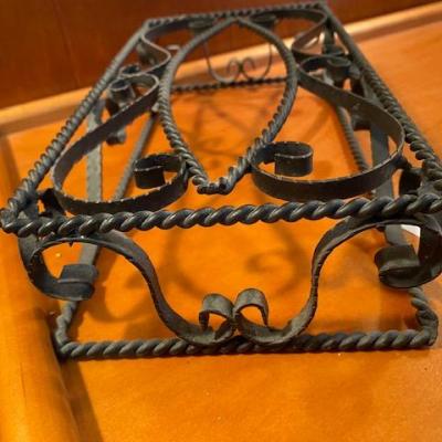 Lot 843 - Black metal  Kleenex box cover
