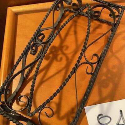 Lot 843 - Black metal  Kleenex box cover
