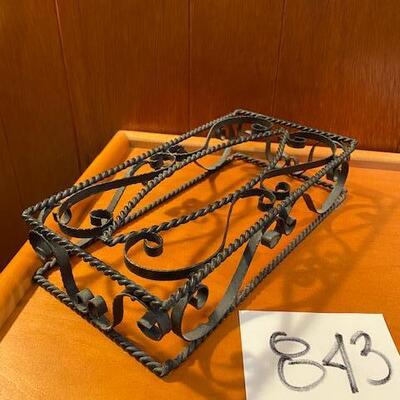 Lot 843 - Black metal  Kleenex box cover