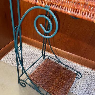 Lot 851 - Wicker and metal stand