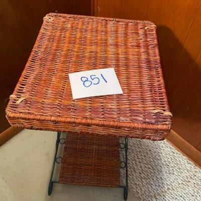 Lot 851 - Wicker and metal stand