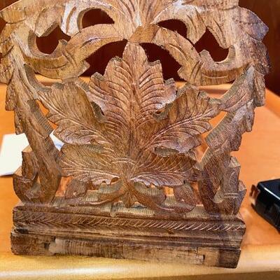 Lot 857 - Himalayan Hand Carved Book holder
