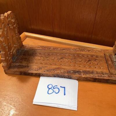 Lot 857 - Himalayan Hand Carved Book holder