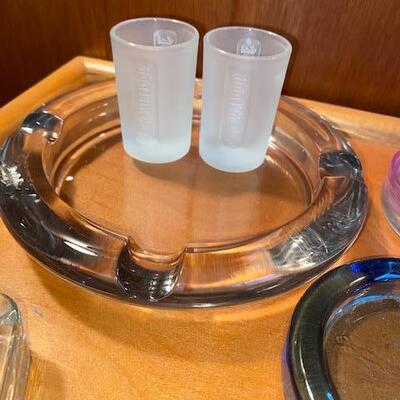 Lot 867 - Vintage Ashtrays and shot glasses