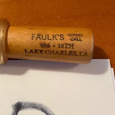 Lot 870 - Vintage Faulks Goose Call