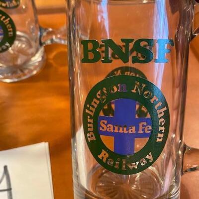 Lot 884 - BNSF  Santa Fe Beer Mugs
