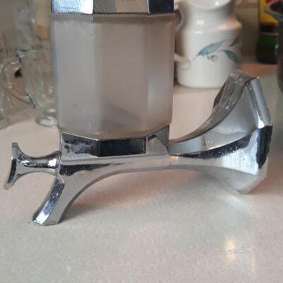 Antique Frosted Glass Ivory Soap Dispenser