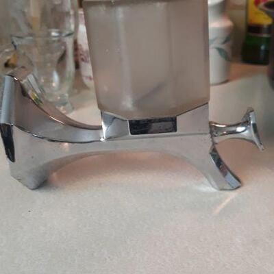 Antique Frosted Glass Ivory Soap Dispenser