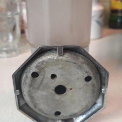 Antique Frosted Glass Ivory Soap Dispenser