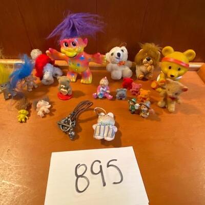 Lot 895 - Vintage toys, trolls and others