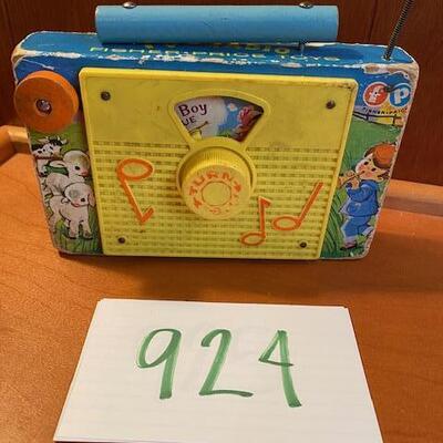 Lot 924 - Vintage Fisher Price Music Box Tv Radio